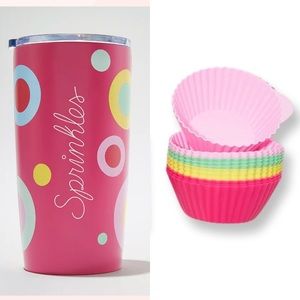 NIB Sprinkles Silicone Baking Cups AND Tumbler